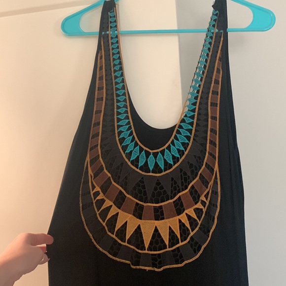 Black maxi with boho detail - Picture 2 of 3